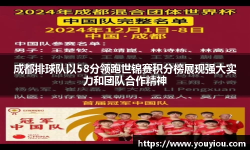 成都排球队以58分领跑世锦赛积分榜展现强大实力和团队合作精神